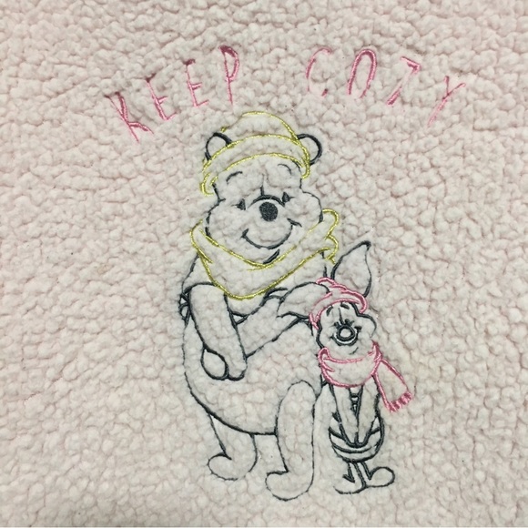 Disney Fleece sleepwear top Emb Pooh & piglet KEEP COZY pink - Picture 3 of 12